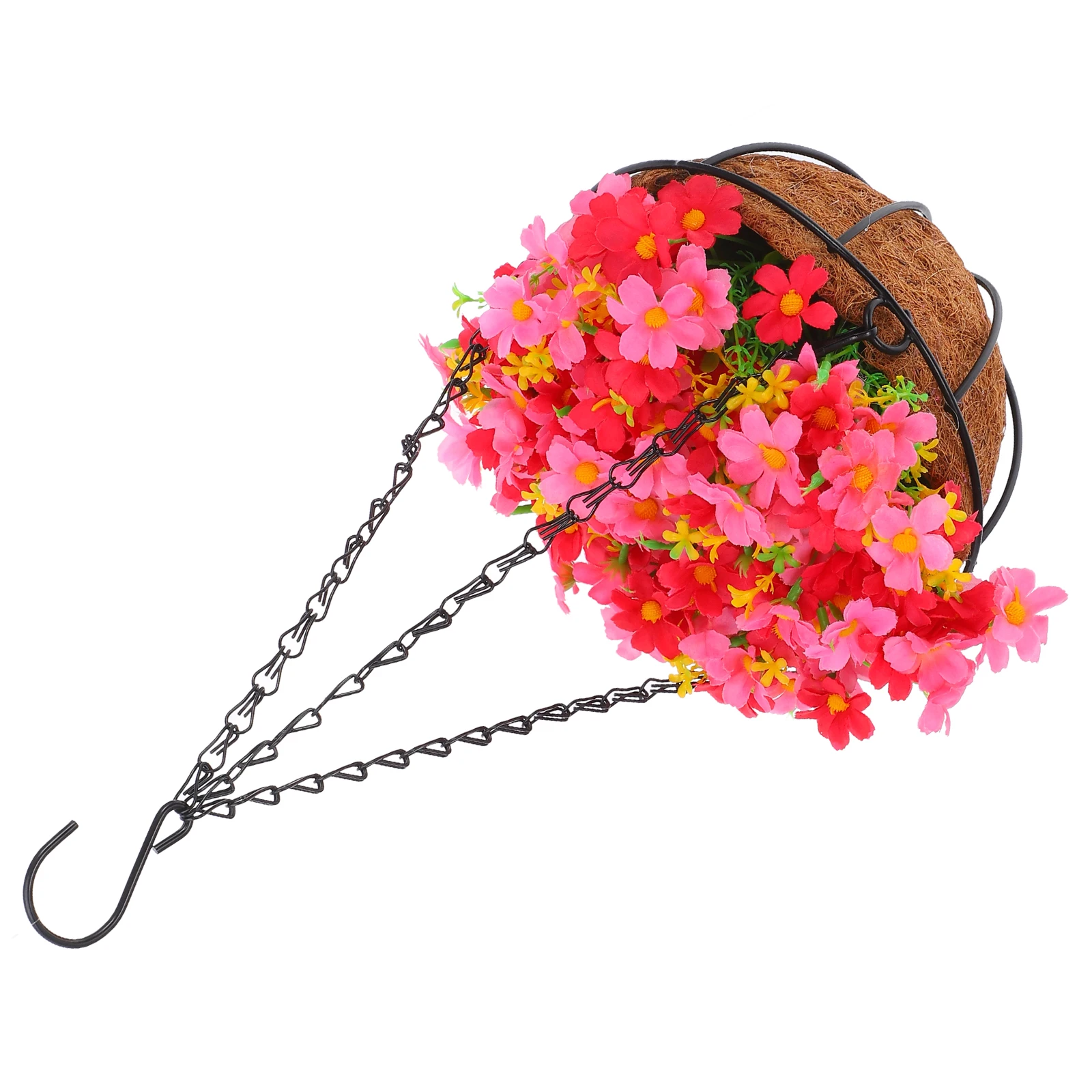 Artificial Hanging Flower Baskets Wrought Iron Outdoor Decor Lifelike Durable Material Low Maintenance Faux Plants Small Bonsai
Artificial Hanging Flower Baskets Wrought Iron Outdoor Decor Lifelike Durable Material Low Maintenance Faux Plants Small Bonsai