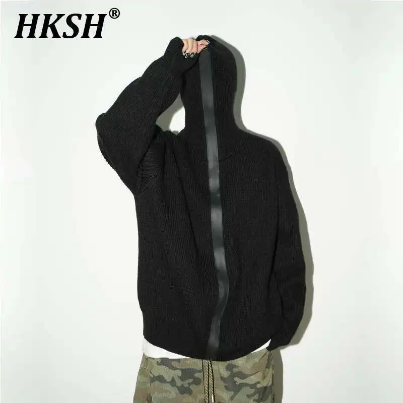 HKSH Autumn Winter New Men Tide Dark Heavy Three-dimensional Texture Loose Casual Sweater Zipper Hooded Knitted Cardigan HK3654
HKSH Autumn Winter New Men Tide Dark Heavy Three-dimensional Texture Loose Casual Sweater Zipper Hooded Knitted Cardigan HK3654