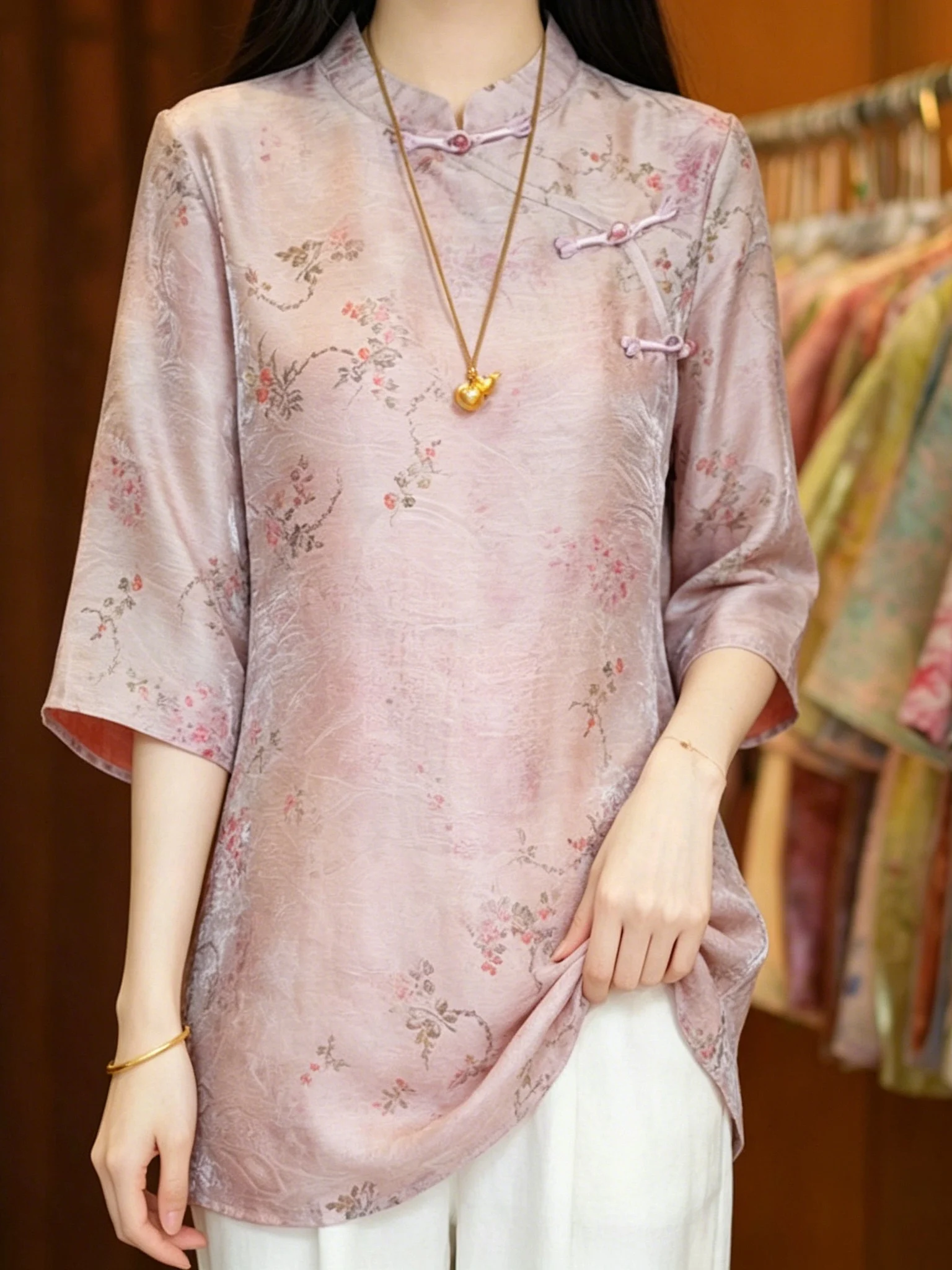 Loose Floral Print Shirt Women's New Chinese Style Summer 2026 Button up Sleeveless Stand Collar Casual Fashion Top
Loose Floral Print Shirt Women's New Chinese Style Summer 2026 Button up Sleeveless Stand Collar Casual Fashion Top