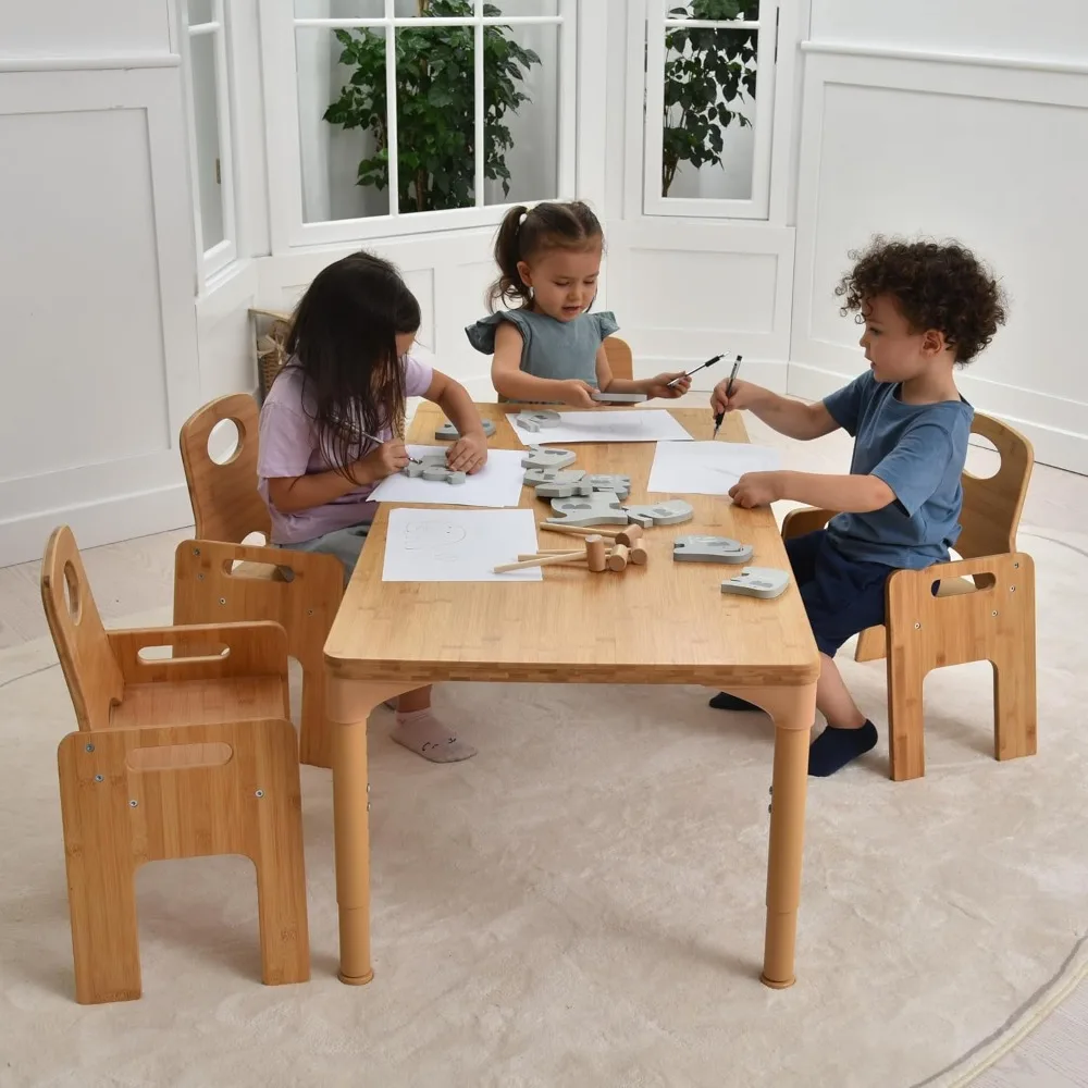 Toddler Table and Piece Set Height Adjustable Pine Wood Perfect for Dining, Playing, Crafting Ideal
Toddler Table and Piece Set Height Adjustable Pine Wood Perfect for Dining, Playing, Crafting Ideal