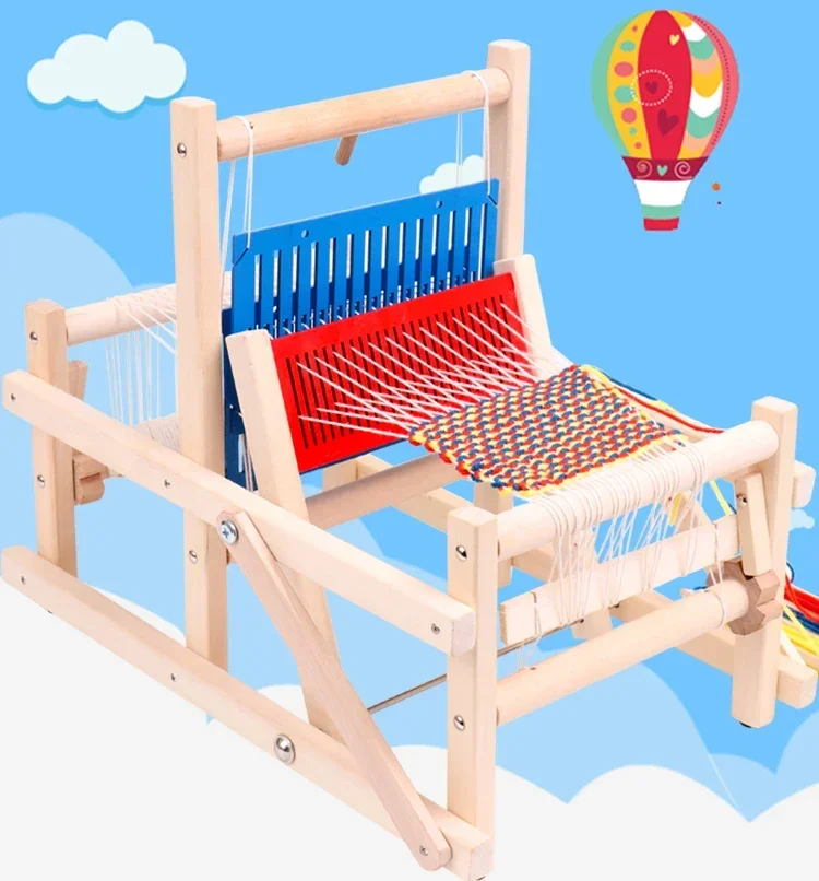 Weaving machine for children's kindergarten spinning and weaving machine for household old-fashioned DIY handmade production
Weaving machine for children's kindergarten spinning and weaving machine for household old-fashioned DIY handmade production