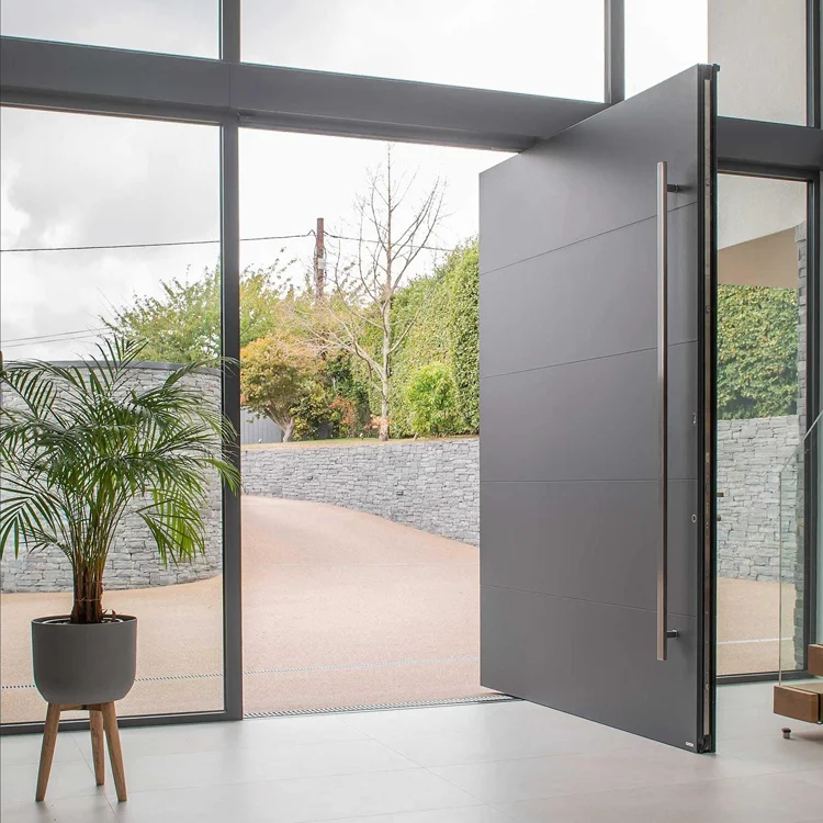 Custom Black Wood Color Aluminum Metal Front Entry Door Fashion Design Windproof and Rainproof Household Manual Security Doors
Custom Black Wood Color Aluminum Metal Front Entry Door Fashion Design Windproof and Rainproof Household Manual Security Doors