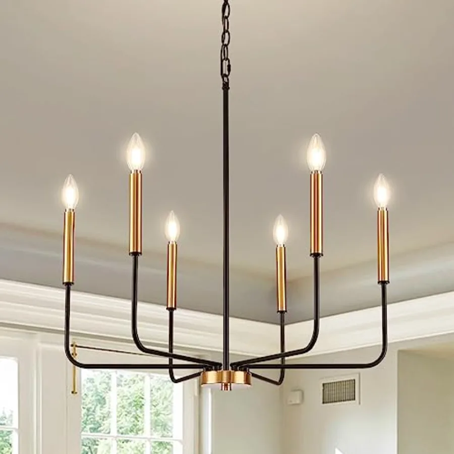 Modern and Chandelier for Dining Room, Metal 6-Light Kitchen Light Fixtures, Farmhouse Candle Hanging Pendant Lights for Living
Modern and Chandelier for Dining Room, Metal 6-Light Kitchen Light Fixtures, Farmhouse Candle Hanging Pendant Lights for Living