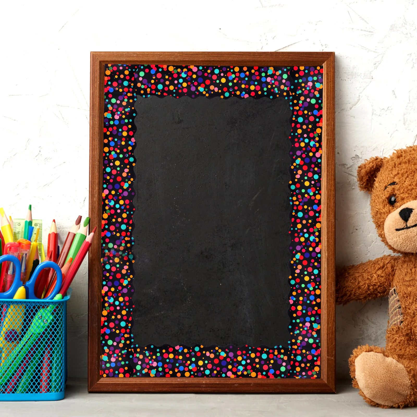 Colorful Stickers Copper Plate Border Decorations for Bulletin Board Classroom Office Doors Windows Chalkboard
Colorful Stickers Copper Plate Border Decorations for Bulletin Board Classroom Office Doors Windows Chalkboard