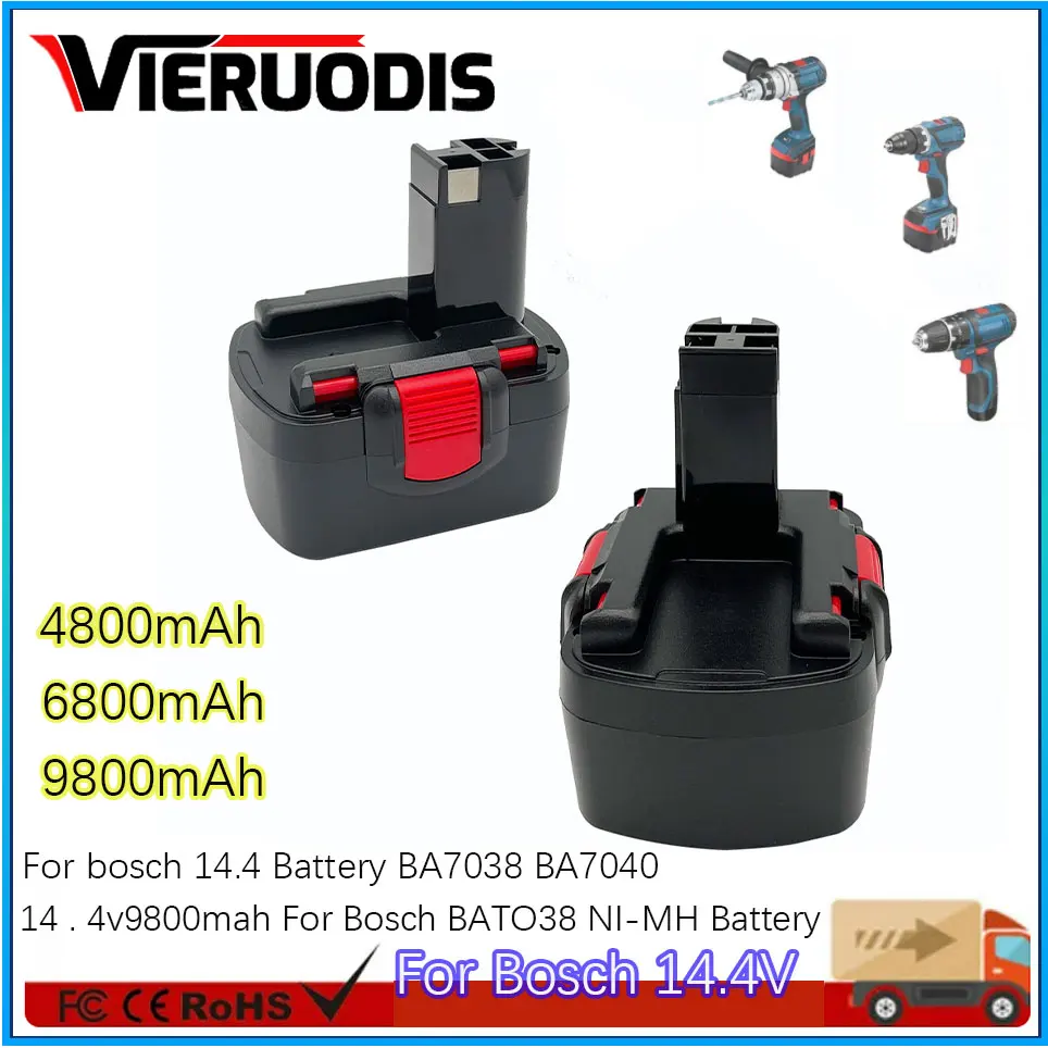 For Bosch 14.4V 4800MAH 6800MAH 9800MAH Ni-MH Battery D70745 2607335273 BAT038 BAT140 BAT040 BAT041 BAT159 2607335465 26073356
For Bosch 14.4V 4800MAH 6800MAH 9800MAH Ni-MH Battery D70745 2607335273 BAT038 BAT140 BAT040 BAT041 BAT159 2607335465 26073356