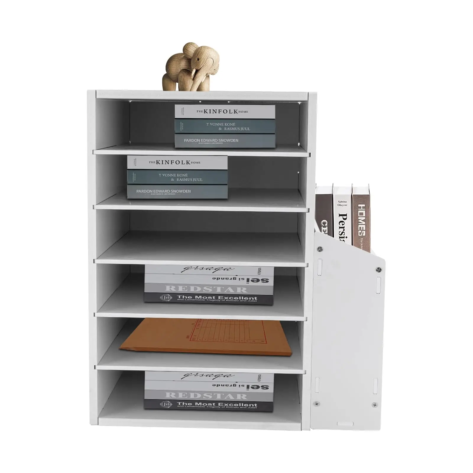 Literature Organizers with Side Storage Cabinet, 6 Compartments Office Mailbox with Adjustable Shelves, Pvc Board Literature Sor
Literature Organizers with Side Storage Cabinet, 6 Compartments Office Mailbox with Adjustable Shelves, Pvc Board Literature Sor
