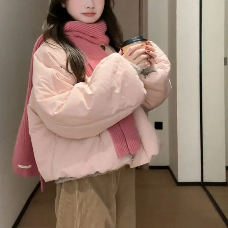 French Round Neck Flower Bud Sleeve Short Cotton Jacket Women Winter Versatile Loose Warm Small Size Cotton Coat
French Round Neck Flower Bud Sleeve Short Cotton Jacket Women Winter Versatile Loose Warm Small Size Cotton Coat