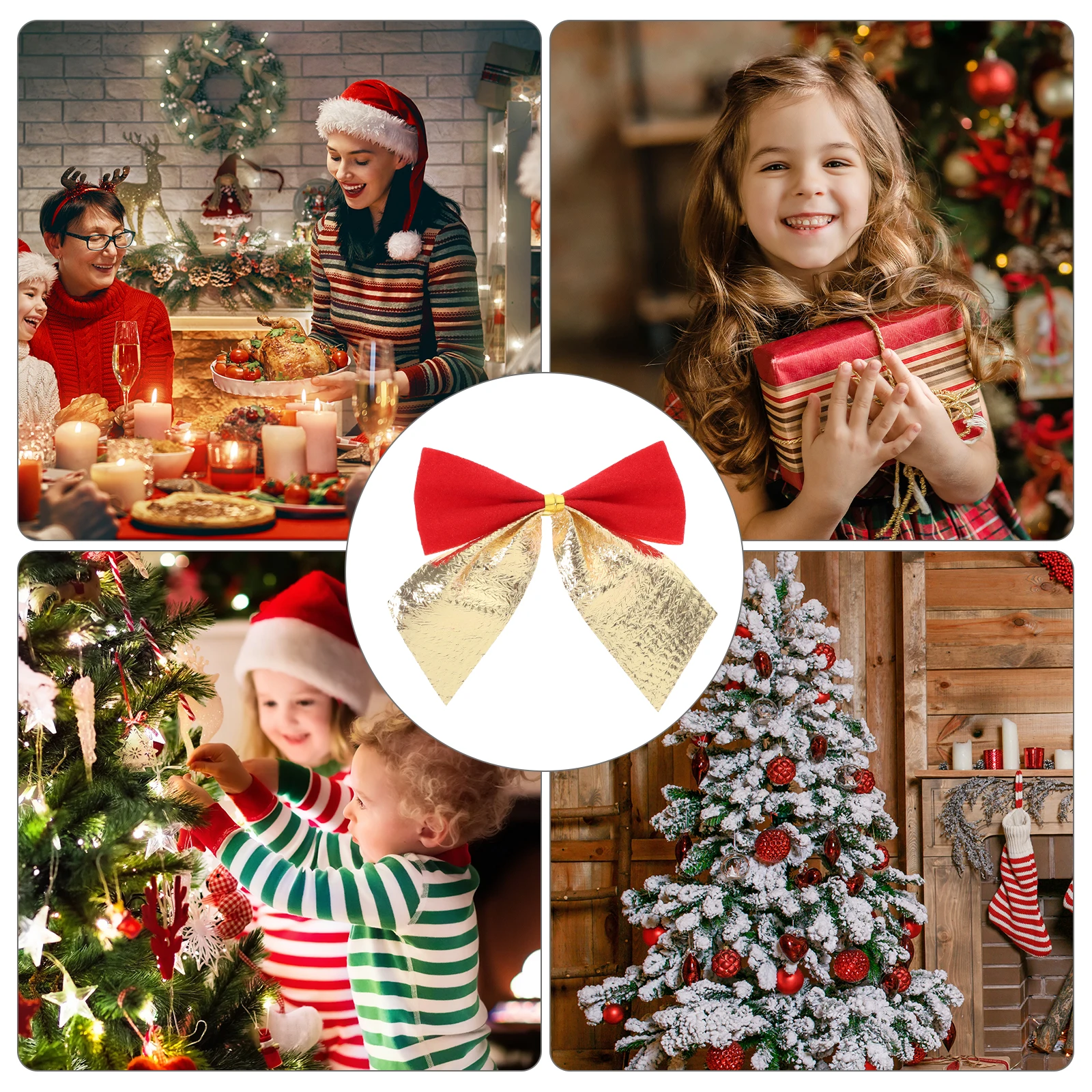 120 Pcs Christmas Bow Tiny Bows Gold Mini Small Crafts Bowknot Holiday Flocking Cloth Hanging Ornaments
120 Pcs Christmas Bow Tiny Bows Gold Mini Small Crafts Bowknot Holiday Flocking Cloth Hanging Ornaments