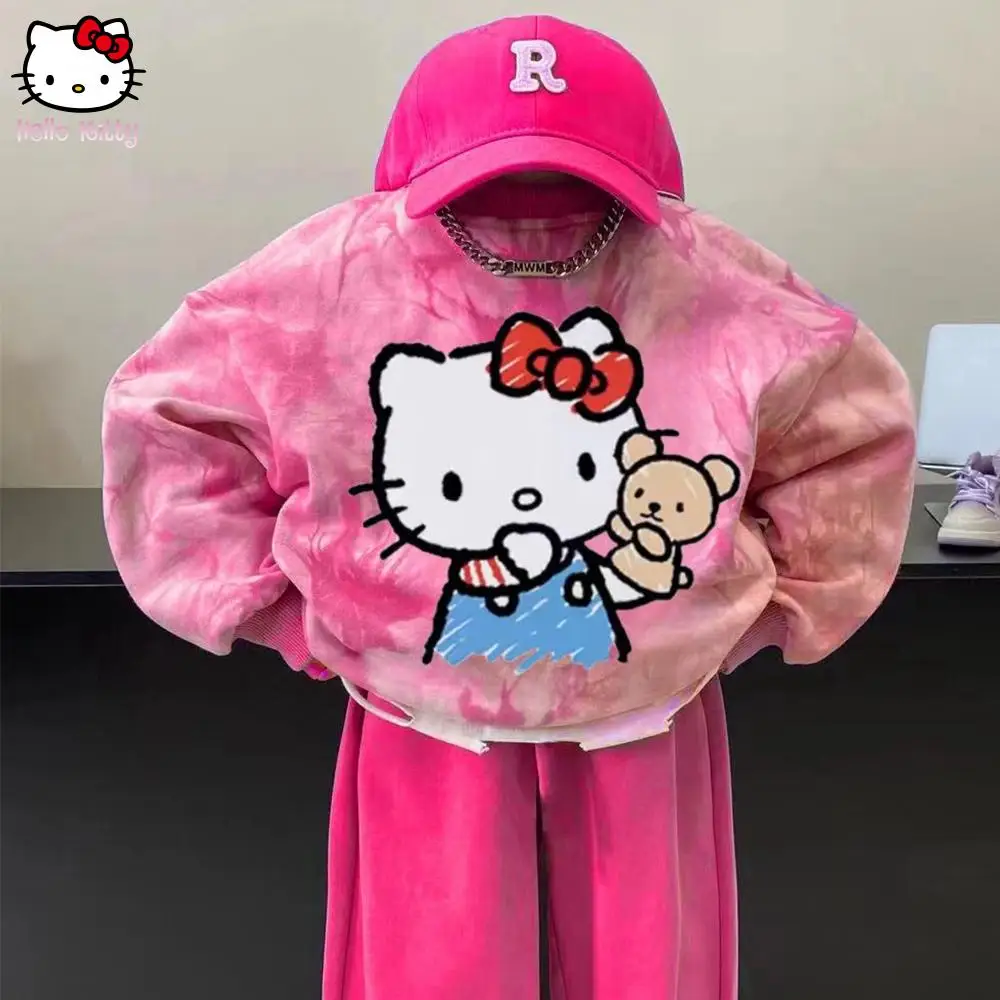 Sanrio Kawaii Hello Kitty Hoodie Set for Girls Anime Hoodies Pants 2Pcs Kids Cartoon Teen Tracksuits Toddler Clothes Sport Suit
Sanrio Kawaii Hello Kitty Hoodie Set for Girls Anime Hoodies Pants 2Pcs Kids Cartoon Teen Tracksuits Toddler Clothes Sport Suit