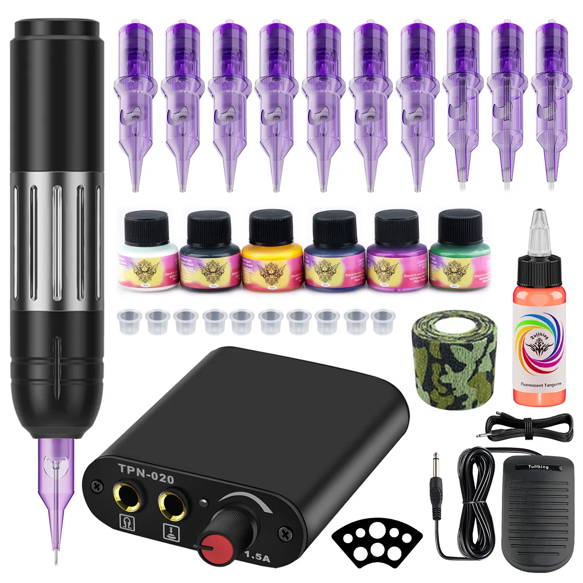 Tattoo machine, complete set of tattoo tools, all-in-one machine, pen type motor, tattoo pen, cutting line, fogging equipment
Tattoo machine, complete set of tattoo tools, all-in-one machine, pen type motor, tattoo pen, cutting line, fogging equipment