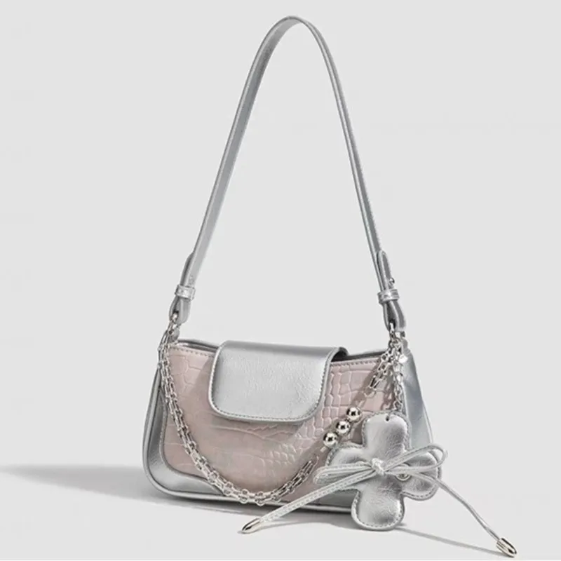 JIAERDI Sweet Cute Silver Underarm Bag For Women Summer Leather Chic Chain Shoulder Crossbody Bags Ladies Fairycore Y2k Handbag
JIAERDI Sweet Cute Silver Underarm Bag For Women Summer Leather Chic Chain Shoulder Crossbody Bags Ladies Fairycore Y2k Handbag