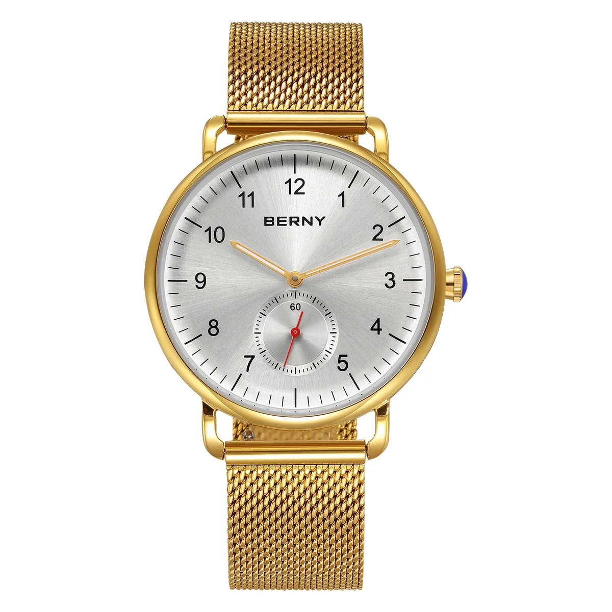 BERNY Golden Men Watch Quartz Wristwatch for Men Simple Casual Men's Fashion Watch
BERNY Golden Men Watch Quartz Wristwatch for Men Simple Casual Men's Fashion Watch