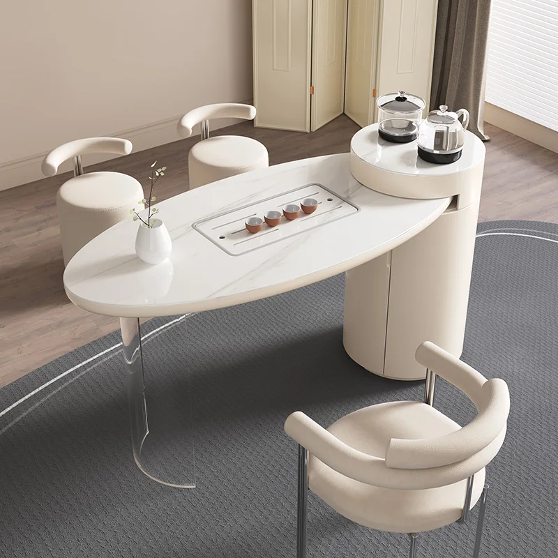 Rock slab tea table and chair combination, small tea table and kettle integrated
Rock slab tea table and chair combination, small tea table and kettle integrated