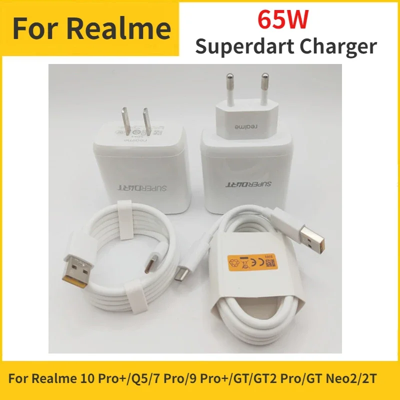 65W SuperDart Charger For Realme 10 Pro GT Neo2T EU/US Plug 65W Power Adapter Realme GT2 Pro Q5 9 Pro 8 7 Pro Super Dart Charge
65W SuperDart Charger For Realme 10 Pro GT Neo2T EU/US Plug 65W Power Adapter Realme GT2 Pro Q5 9 Pro 8 7 Pro Super Dart Charge