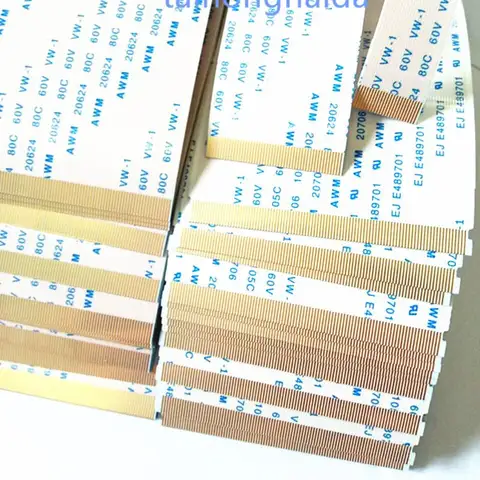 Gold-Plated FFC FPC Flat Flexible Cable AWM 20706 105C 60V VW-1 0.5MM Pitch 4P/6/8/10/12/14/16/20/26/30/40/45/50/54/60/68/80 Pin