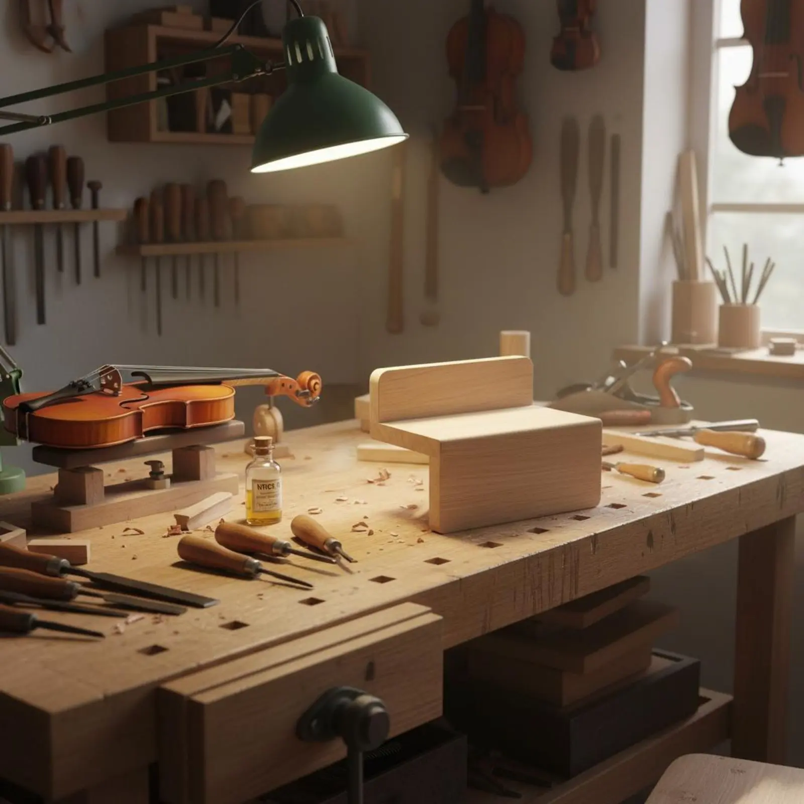 Violin Bridge Repair Board Solid Wood Cello Bridge Repair Pad Wooden Luthier Bench Protector Anti-Collision for DIY Repairers
Violin Bridge Repair Board Solid Wood Cello Bridge Repair Pad Wooden Luthier Bench Protector Anti-Collision for DIY Repairers