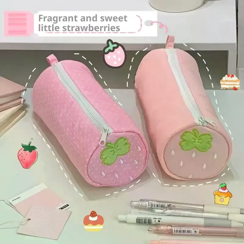 Cream Strawberry Polka Dot Pink Pencil Case Student Stationery Back To School Storage Bag School Supplies Pen Stationery Gift
Cream Strawberry Polka Dot Pink Pencil Case Student Stationery Back To School Storage Bag School Supplies Pen Stationery Gift