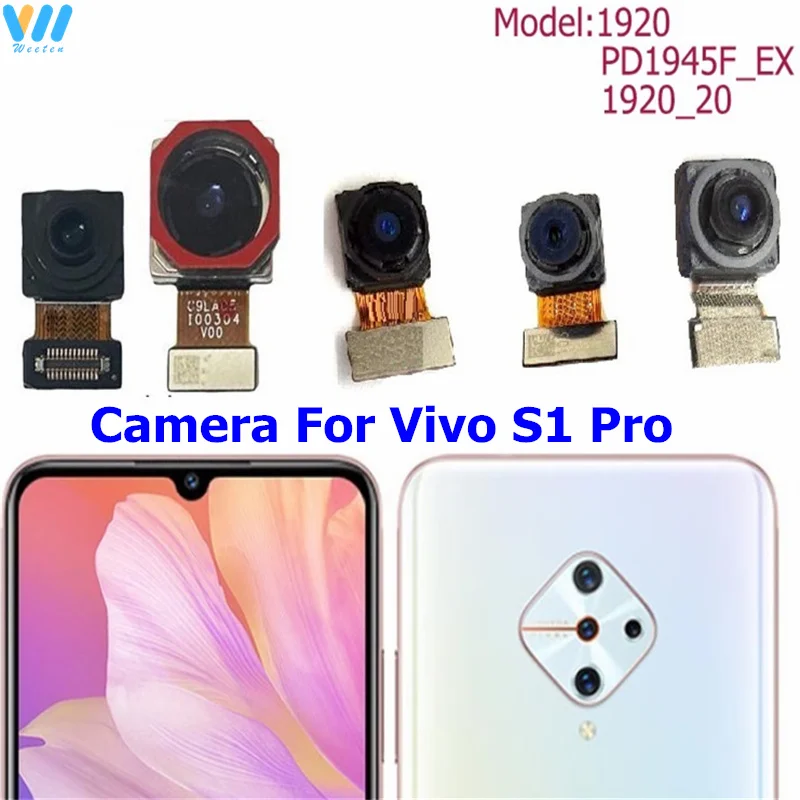Передняя и задняя камеры для Vivo S1 Pro 1920, фронтальная Селфи, маленькая фронтальная, задняя, большая камера, детали, Новинка
Передняя и задняя камеры для Vivo S1 Pro 1920, фронтальная Селфи, маленькая фронтальная, задняя, большая камера, детали, Новинка