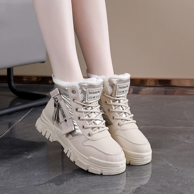 Winter Solid-color High-top Flat-bottom Low-heeled Wear-resistant High-quality Lace-up Anti-slip Round-toed Fashion Boots
Winter Solid-color High-top Flat-bottom Low-heeled Wear-resistant High-quality Lace-up Anti-slip Round-toed Fashion Boots