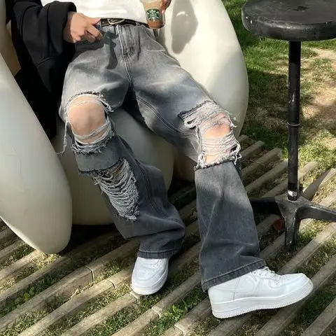 Brand Wide Leg Boyfriend Jeans Vintage Washed Ripped Denim Trousers High Street Make Old Male Hole Fashion Long Pants A60
Brand Wide Leg Boyfriend Jeans Vintage Washed Ripped Denim Trousers High Street Make Old Male Hole Fashion Long Pants A60
