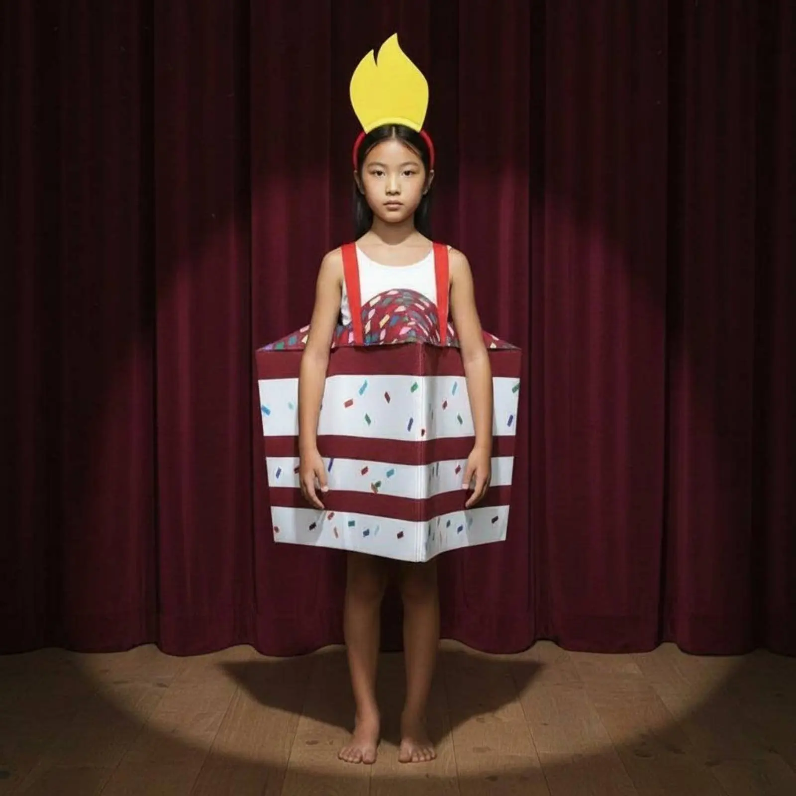 Cake Costume with Candle Headband Fun Food Design Cake Slice Costume Kids' Apparel Three-Dimensional Shape Adjustable Straps
Cake Costume with Candle Headband Fun Food Design Cake Slice Costume Kids' Apparel Three-Dimensional Shape Adjustable Straps
