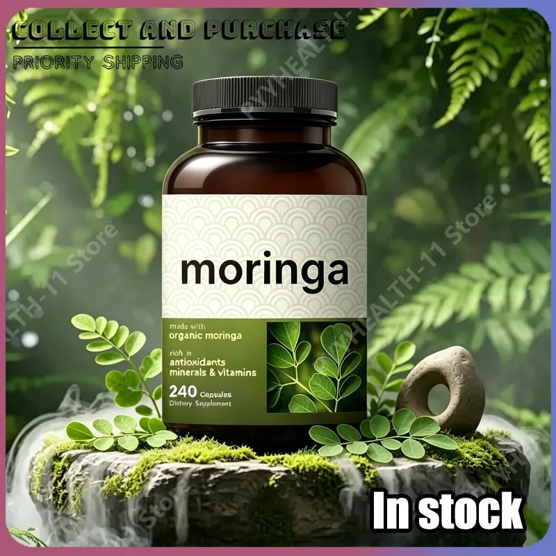 Organic Moringa Leaf 10:1 Extract 800mg Capsules Dietary Supplement for Immune Energy Skin Wellness 240 Count
Organic Moringa Leaf 10:1 Extract 800mg Capsules Dietary Supplement for Immune Energy Skin Wellness 240 Count