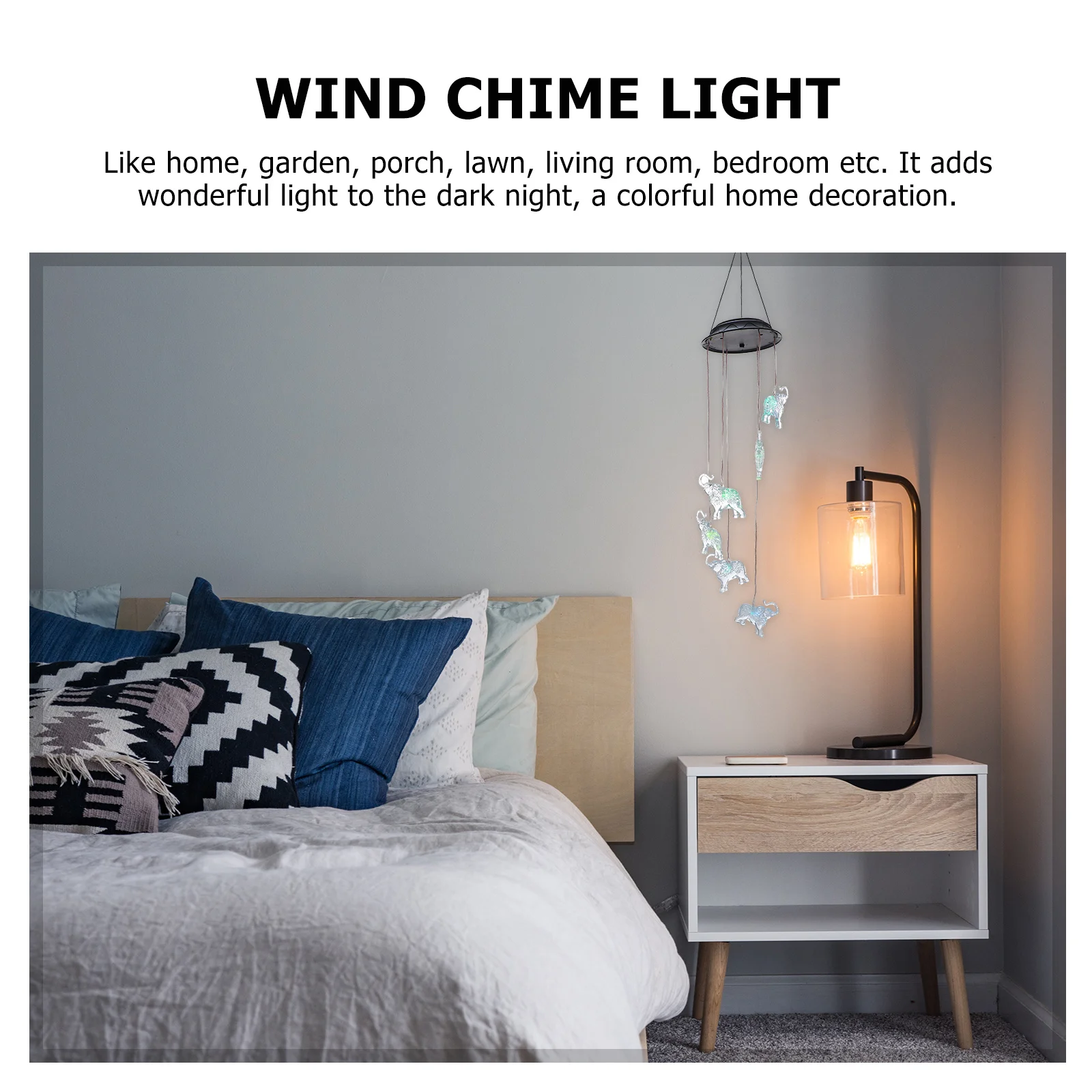 Свет в виде колокольчика в виде слона, солнечная батарея, уличное украшение для сада, подвесной светильник для двора, колокольчик, светодиодный солнечный свет
Свет в виде колокольчика в виде слона, солнечная батарея, уличное украшение для сада, подвесной светильник для двора, колокольчик, светодиодный солнечный свет