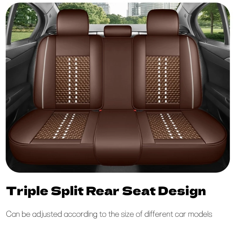 Exquisite, Elegant, Comfortable, Cool and Breathable in Summer, Ice Silk Universal Car Rear Seat Cover, Non-Slip, Durable, Easy to Maintain, Suitable for All Seasons, Three-Piece Split Design, Easy to Install and Adjust, Fits Most Car Rear Seats, Universa
Exquisite, Elegant, Comfortable, Cool and Breathable in Summer, Ice Silk Universal Car Rear Seat Cover, Non-Slip, Durable, Easy to Maintain, Suitable for All Seasons, Three-Piece Split Design, Easy to Install and Adjust, Fits Most Car Rear Seats, Universa