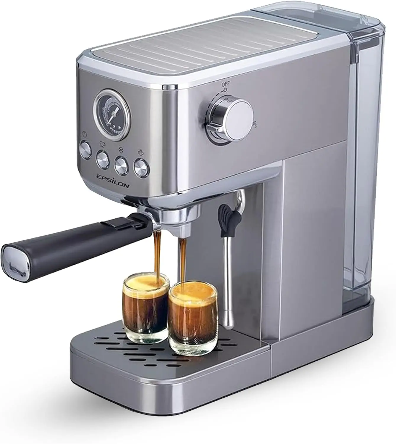Compact 20-Bar Espresso Maker with Milk Frother, Hot and Iced Coffee Machine, Removable Water Tank, Cold Brew Feature
Compact 20-Bar Espresso Maker with Milk Frother, Hot and Iced Coffee Machine, Removable Water Tank, Cold Brew Feature