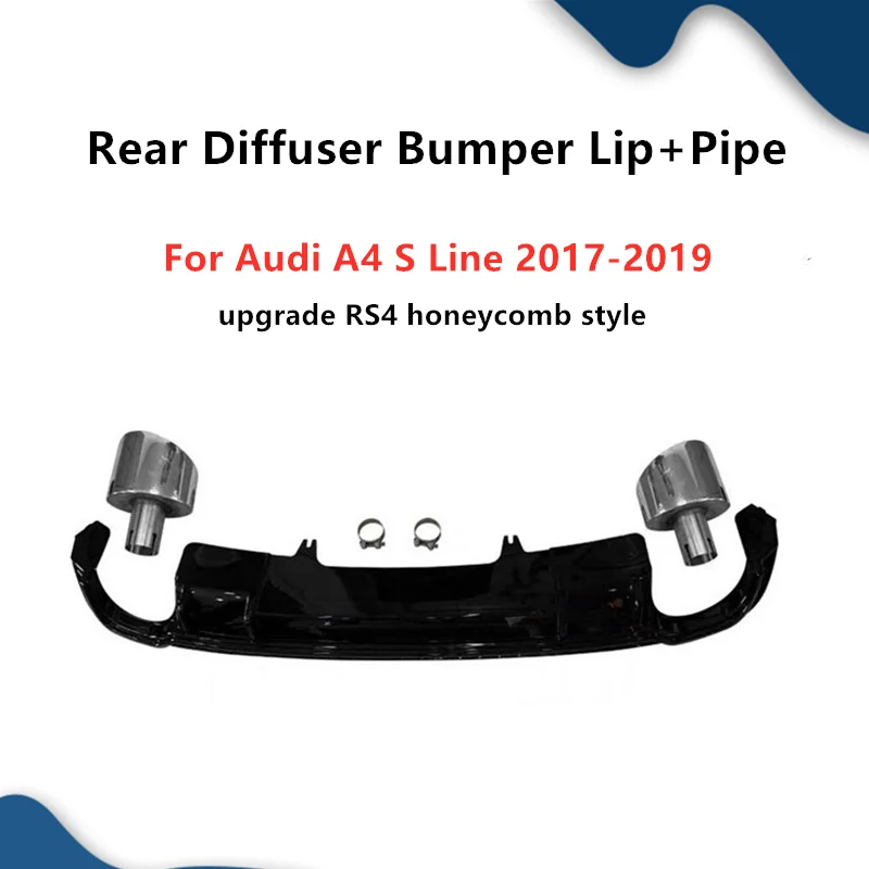 Rear Bumper Lip Diffuser Spoiler With Throat For Audi A4 B9 S Line 2017 2018 2019
Rear Bumper Lip Diffuser Spoiler With Throat For Audi A4 B9 S Line 2017 2018 2019