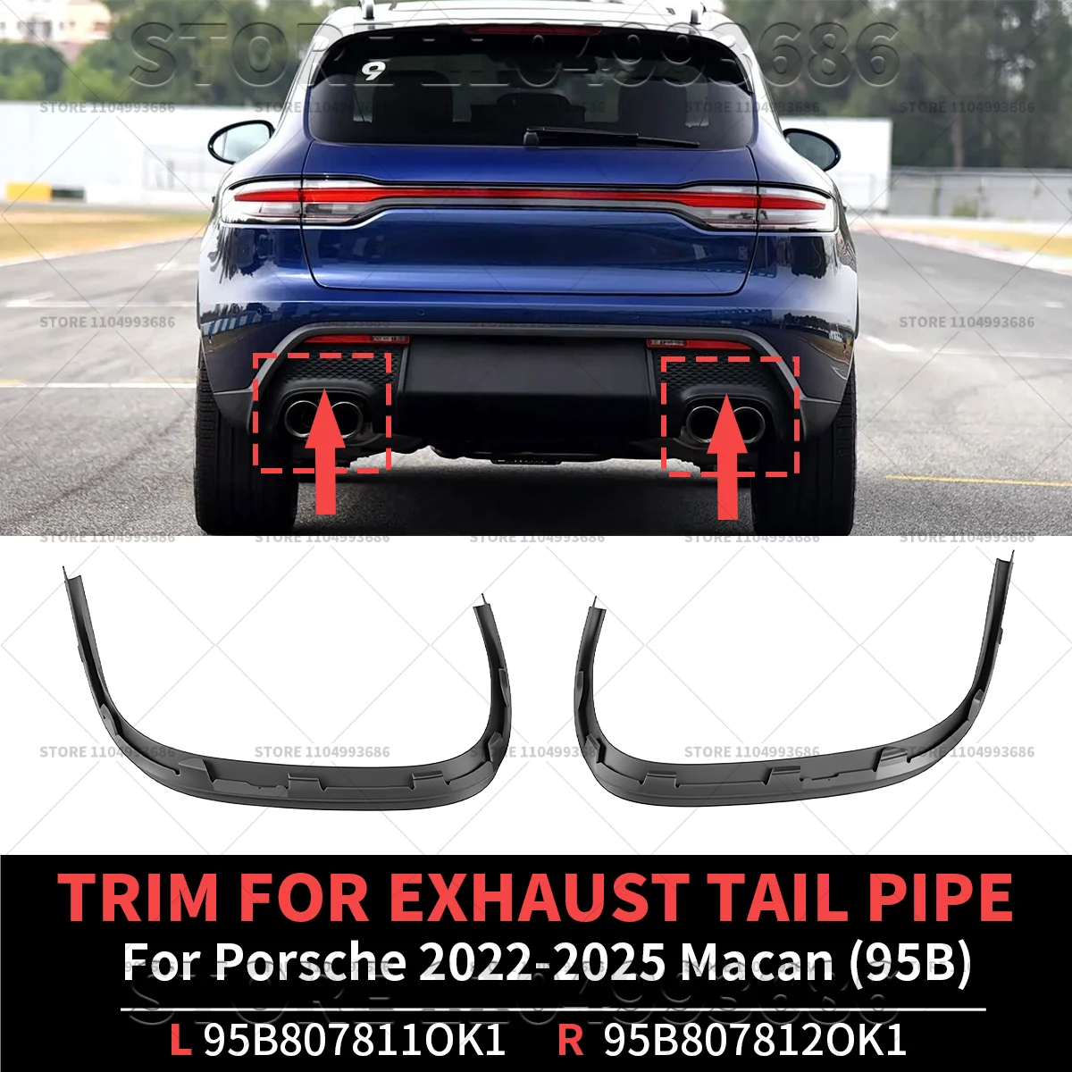 Для Porsche Macan 2022 2023 2024 2025 (95B PPE) Накладка для выхлопной трубы OEM 95B807811OK1 95B807812OK1 95B807811 95B807812 
Для Porsche Macan 2022 2023 2024 2025 (95B PPE) Накладка для выхлопной трубы OEM 95B807811OK1 95B807812OK1 95B807811 95B807812