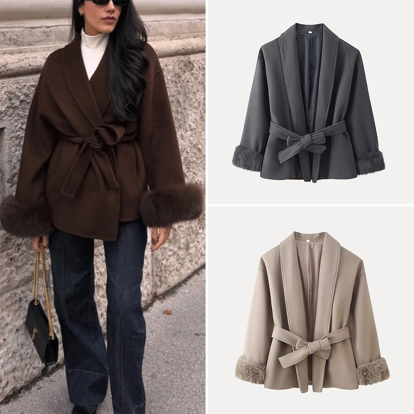 Модная разноцветная куртка с меховыми вставками и поясом для женщин, весна 2026, короткая верхняя одежда, индивидуальный стиль
Модная разноцветная куртка с меховыми вставками и поясом для женщин, весна 2026, короткая верхняя одежда, индивидуальный стиль