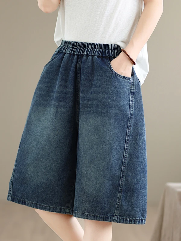 Retro Washed Thin Denim Wide Leg Pants Women's Summer Loose plus Size Personality Slimming Five-Quarter Length Casual Jeans
Retro Washed Thin Denim Wide Leg Pants Women's Summer Loose plus Size Personality Slimming Five-Quarter Length Casual Jeans