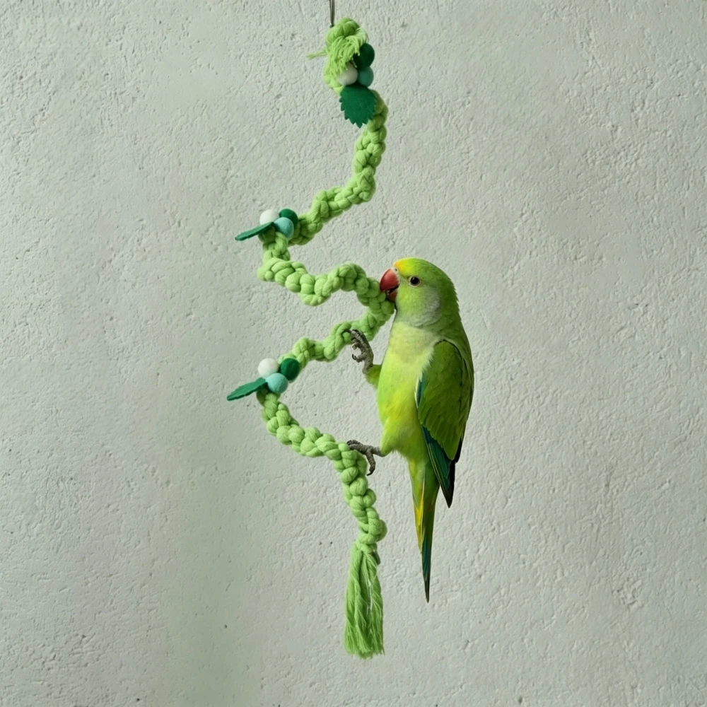 Cotton Rope Parrot Climbing Toy Bendable Vine Perch with Felt Leaves for Budgie Cockatiel Conure Cage Accessories
Cotton Rope Parrot Climbing Toy Bendable Vine Perch with Felt Leaves for Budgie Cockatiel Conure Cage Accessories