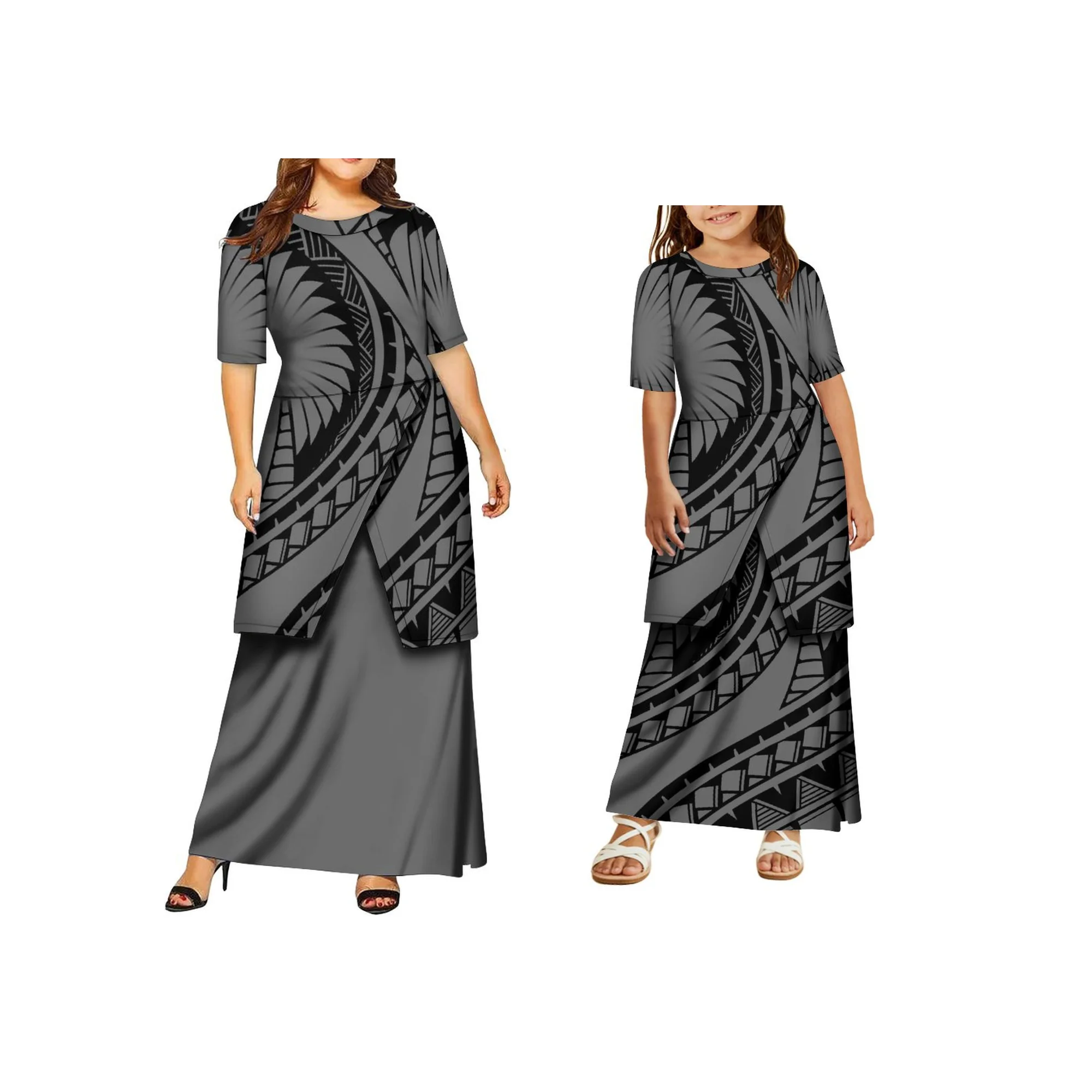 New Style Polynesian Design Crew Neck Samoan Puletasi Set Dress 2pcs Custom Mother and Daughter Two Pieces Set Dress
New Style Polynesian Design Crew Neck Samoan Puletasi Set Dress 2pcs Custom Mother and Daughter Two Pieces Set Dress