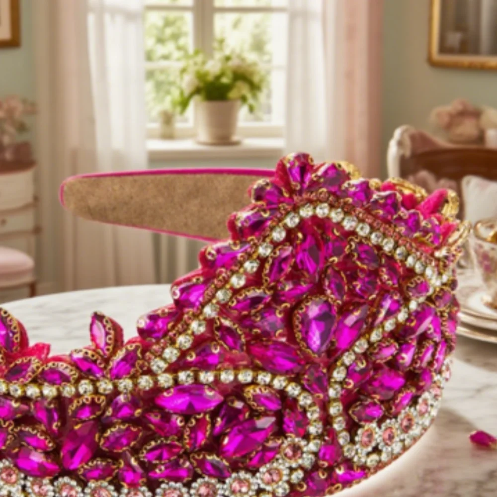 Wide Edge Hair Hoop Geometric Hair Bands Multicolor Glass Decor Crystal Shining Belt Sponge Head Ribbon Retro Luxurious Bands
Wide Edge Hair Hoop Geometric Hair Bands Multicolor Glass Decor Crystal Shining Belt Sponge Head Ribbon Retro Luxurious Bands