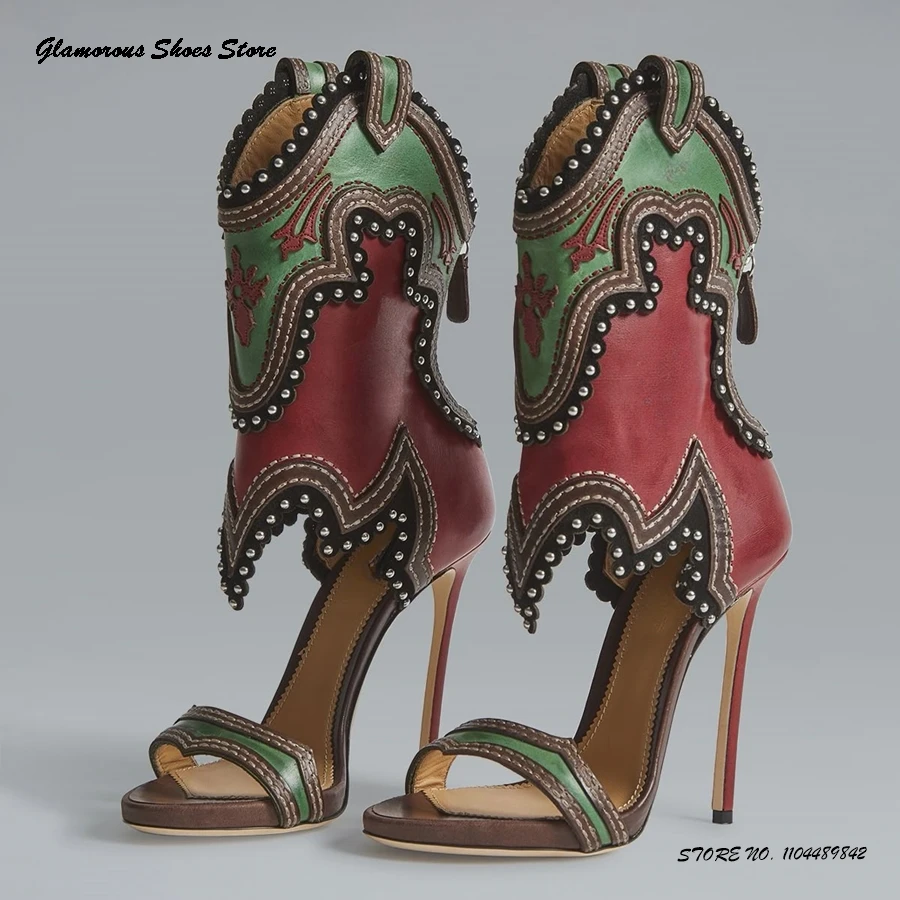 Летние сапоги-ковбойки с вышивкой в стиле ретро, женские вечерние модельные туфли с круглым открытым носком на тонком каблуке, летние модные подиумные ботильоны
Летние сапоги-ковбойки с вышивкой в стиле ретро, женские вечерние модельные туфли с круглым открытым носком на тонком каблуке, летние модные подиумные ботильоны