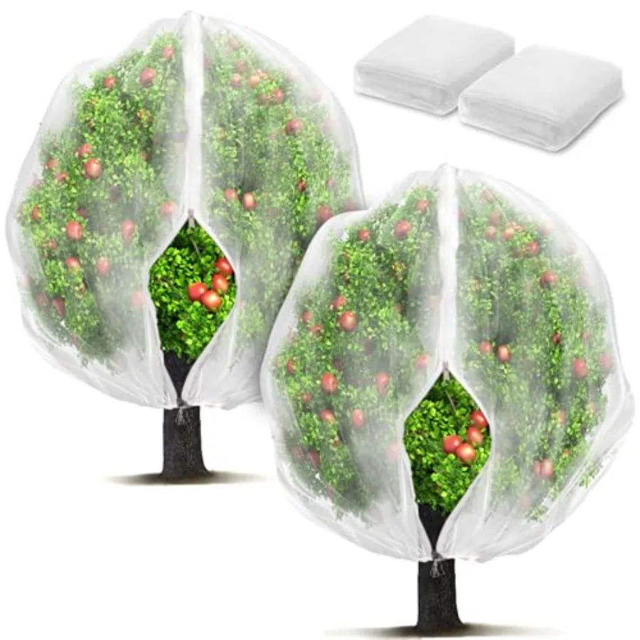 2 Pack Fruit Tree Netting Bags with Zipper and Drawstring Ultra Fine Mesh Garden Netting Plant Cover Bird Netting for Blueberry
2 Pack Fruit Tree Netting Bags with Zipper and Drawstring Ultra Fine Mesh Garden Netting Plant Cover Bird Netting for Blueberry