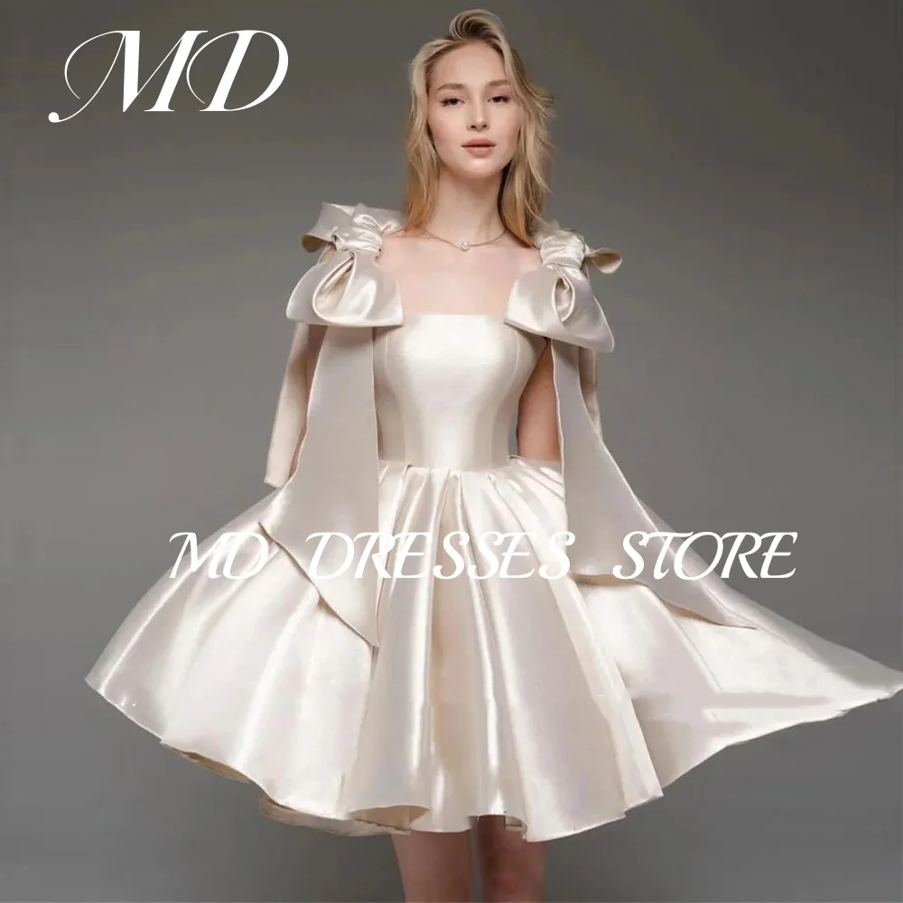 MD Princess Strapless Short A-line Evening Gown Butterfly shoulder strap Pleated Ruffle Cocktail Prom Gown vestidos Customized
MD Princess Strapless Short A-line Evening Gown Butterfly shoulder strap Pleated Ruffle Cocktail Prom Gown vestidos Customized
