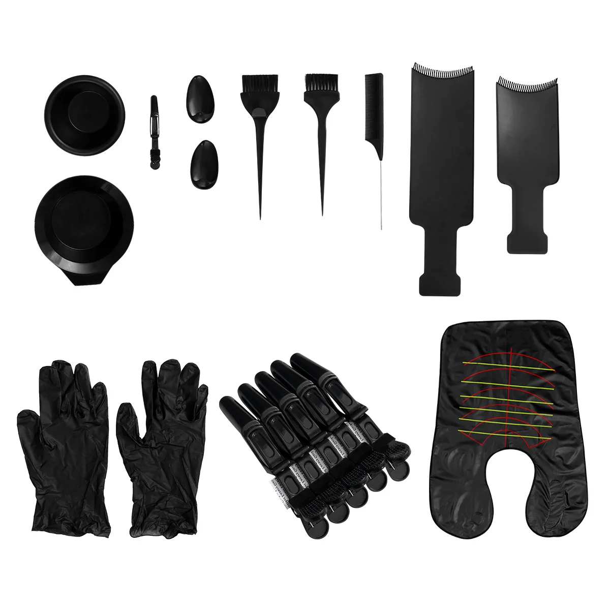 15Pcs Hair Dye Kit Professional Coloring Tools Set for Salon and Home Use Easy Clean Tint Mixing Bowl Brush Comb Gloves
15Pcs Hair Dye Kit Professional Coloring Tools Set for Salon and Home Use Easy Clean Tint Mixing Bowl Brush Comb Gloves