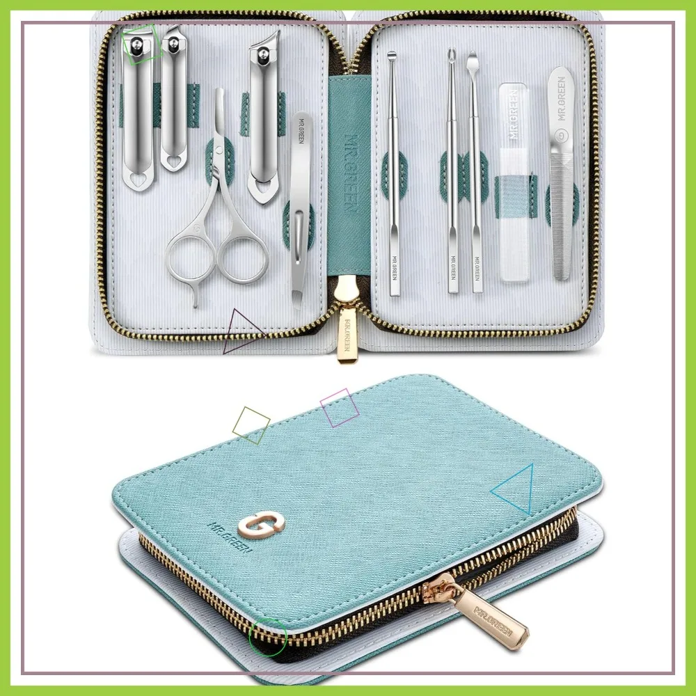 Professional 10-in-1 Nail Care Kit with German Stainless Steel Clippers, Portable Travel Set in Leather Case for Men and Women
Professional 10-in-1 Nail Care Kit with German Stainless Steel Clippers, Portable Travel Set in Leather Case for Men and Women