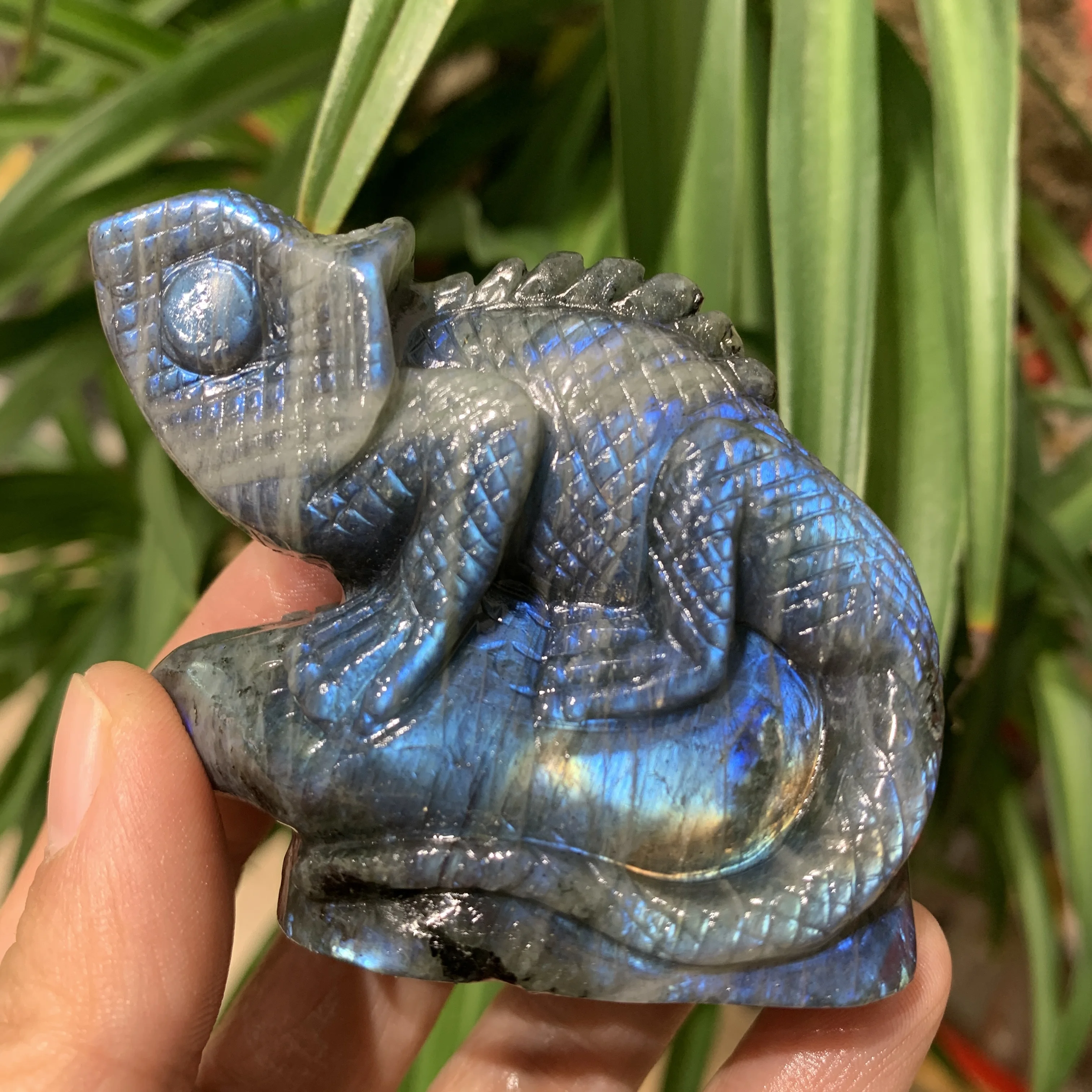 Natural Labradorite lizard Sculpture for Home Decor Animal Sculptures Collection for Lizard Lovers
Natural Labradorite lizard Sculpture for Home Decor Animal Sculptures Collection for Lizard Lovers