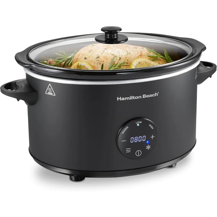 6 Quart Set Forget Programmable Slow Cooker with Defrost Function for Home Cooking Flexible Programming and Adjustable Countdow
6 Quart Set Forget Programmable Slow Cooker with Defrost Function for Home Cooking Flexible Programming and Adjustable Countdow