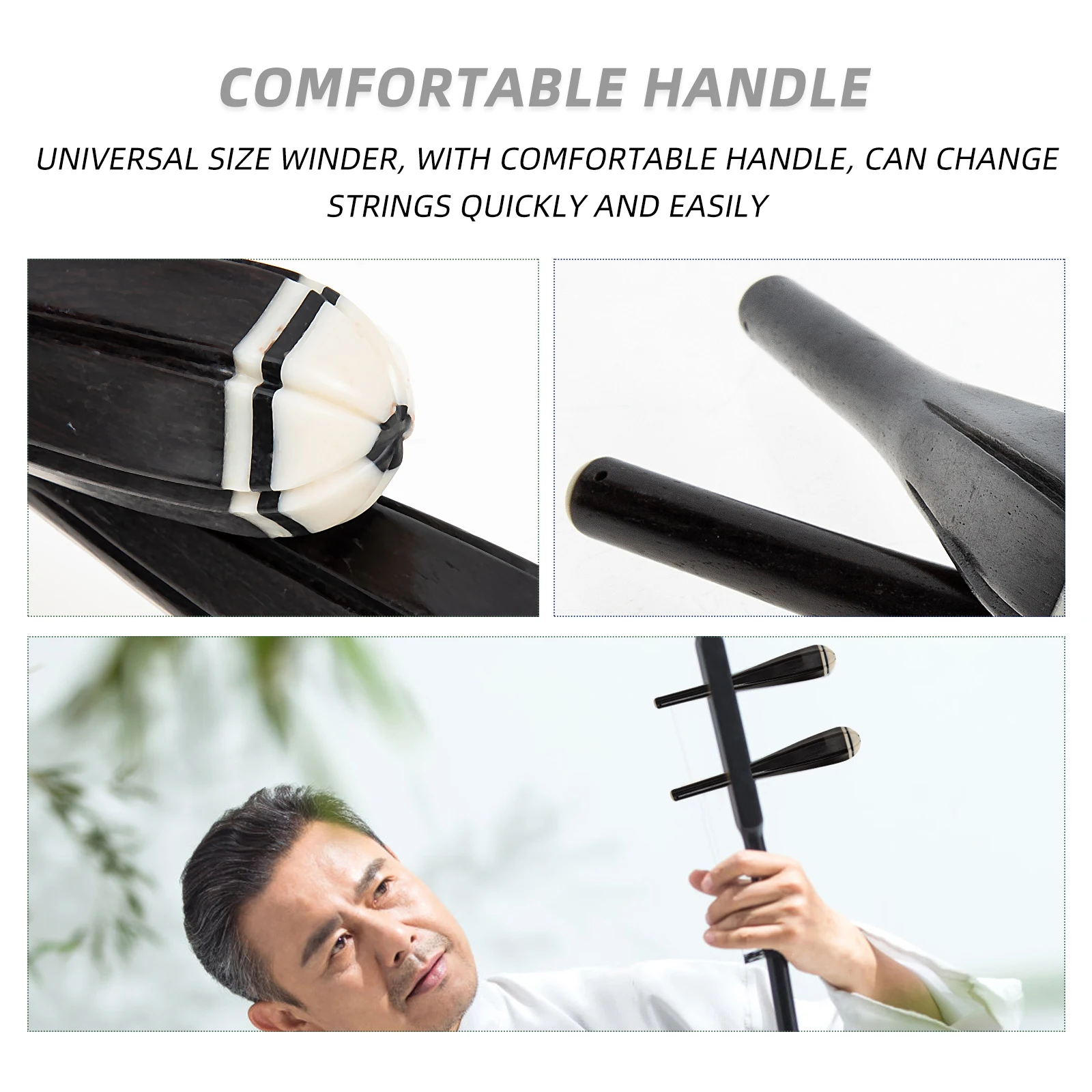 1Set Erhu String Winder Professional Repair Tool Universal Size Comfortable Handle Quick Easy String Replacement
1Set Erhu String Winder Professional Repair Tool Universal Size Comfortable Handle Quick Easy String Replacement