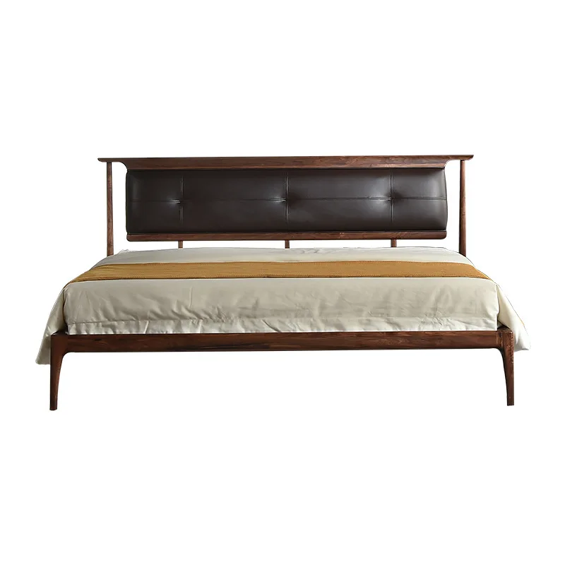 North American black walnut solid wood bed light luxury modern 1.8 meters Italian minimalist leather log furniture double bed
North American black walnut solid wood bed light luxury modern 1.8 meters Italian minimalist leather log furniture double bed