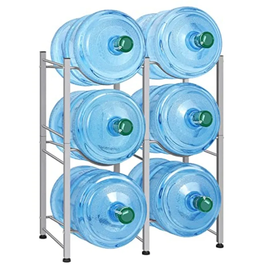 5 Gallon Water Bottle Holder, 3 Tier Double Row Heavy Duty Cooler Jug Rack with 6 Slots for Home Kitchen
5 Gallon Water Bottle Holder, 3 Tier Double Row Heavy Duty Cooler Jug Rack with 6 Slots for Home Kitchen