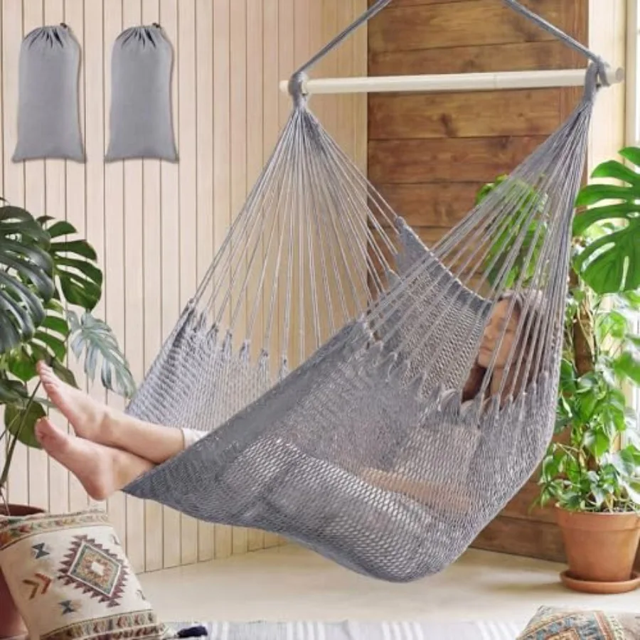 Barydat 2 Pcs Hanging Hammock Chair Boho Swing Chair Outdoor Indoor Comfy Soft Cotton Rope Weaving with 40 Inch Detachable Meta
Barydat 2 Pcs Hanging Hammock Chair Boho Swing Chair Outdoor Indoor Comfy Soft Cotton Rope Weaving with 40 Inch Detachable Meta