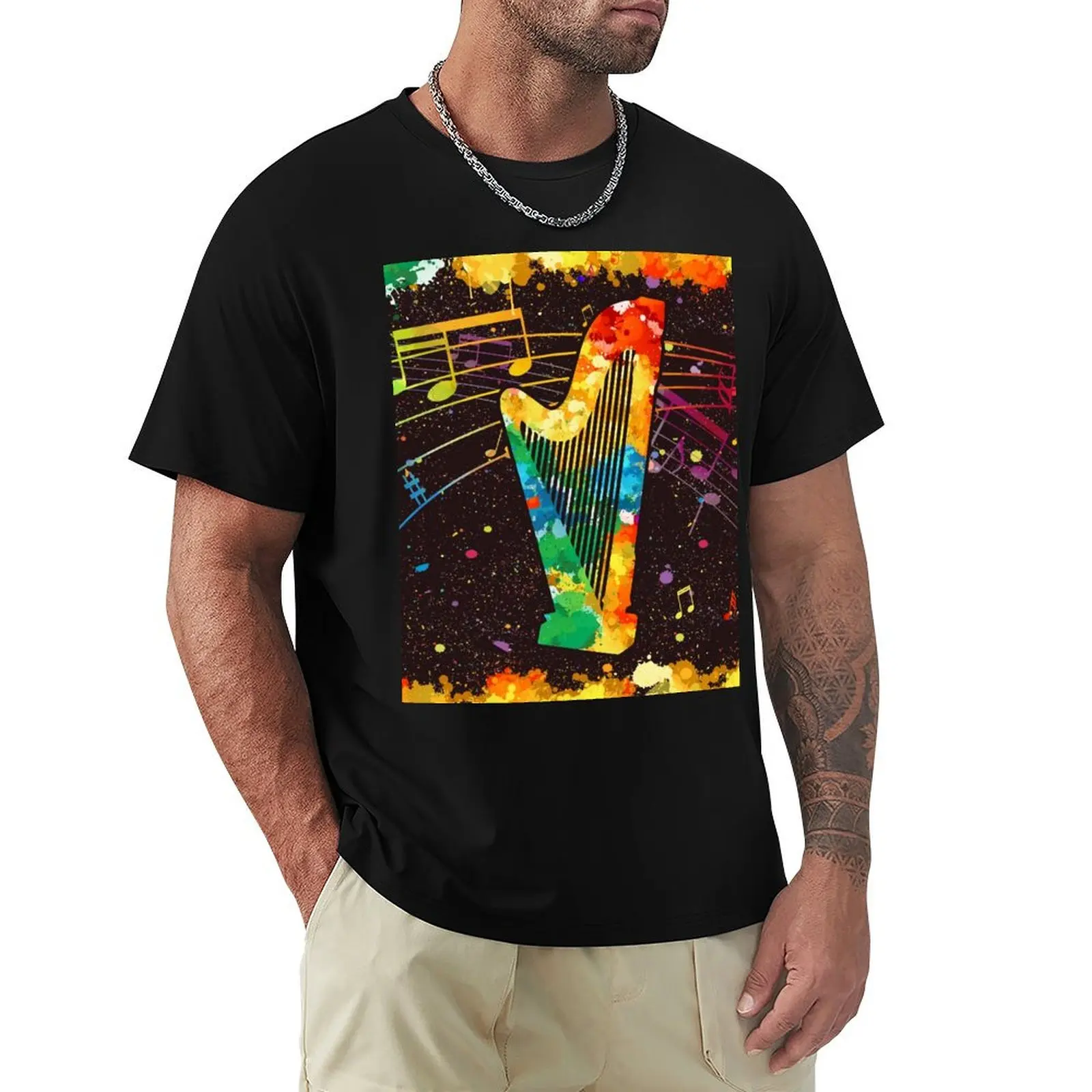 Harp Watercolor Art T-Shirt Fashion Letter Print T-Shirt
Harp Watercolor Art T-Shirt Fashion Letter Print T-Shirt
