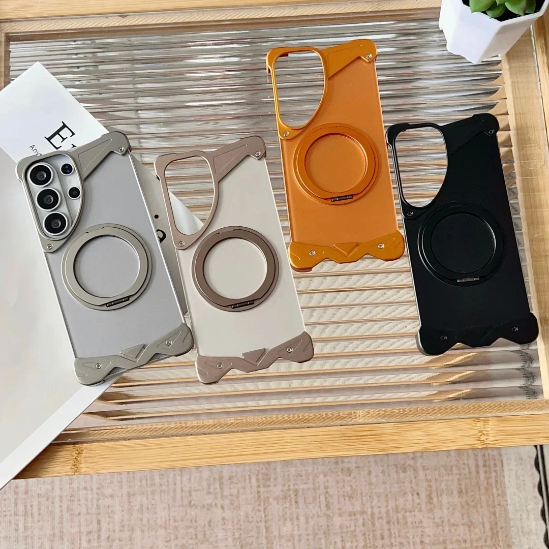 Metal Frameless Phone Case for Samsung Galaxy S26 S25 S24 S23 Ultra with Stand 360° Rotation For Magsafe Borderless Cover
Metal Frameless Phone Case for Samsung Galaxy S26 S25 S24 S23 Ultra with Stand 360° Rotation For Magsafe Borderless Cover