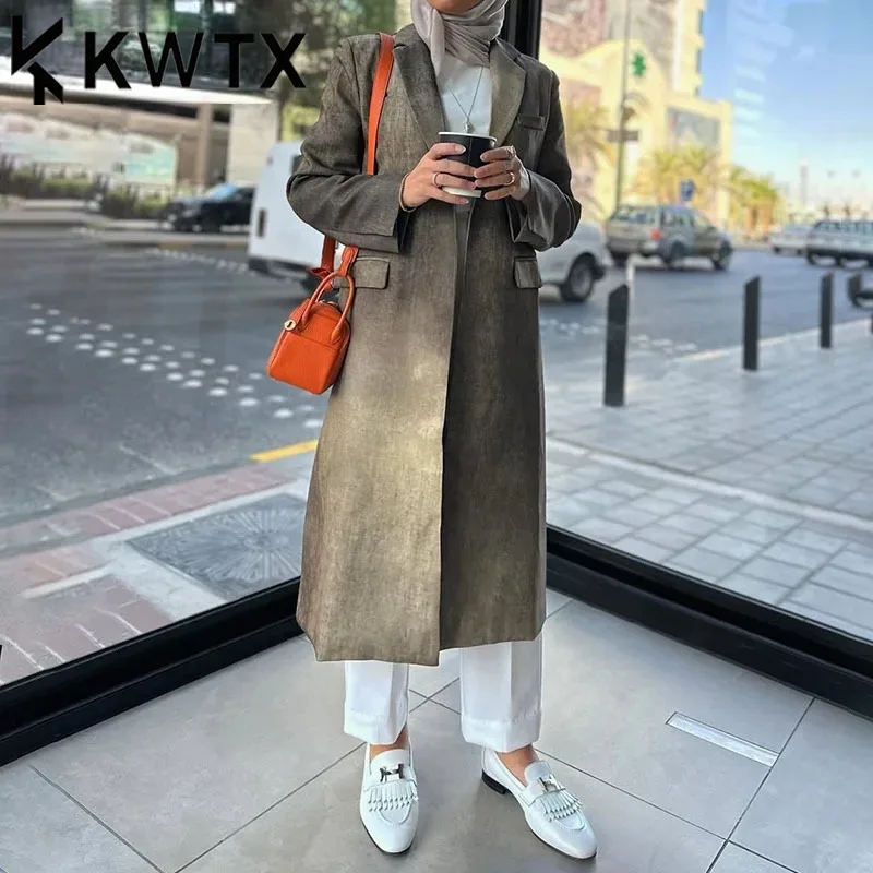 KWTX зеленый Tie Dye повседневный Тренч женский новый свободный крой с лацканами и длинными рукавами ветровка модные пальто весна осень 2025
KWTX зеленый Tie Dye повседневный Тренч женский новый свободный крой с лацканами и длинными рукавами ветровка модные пальто весна осень 2025